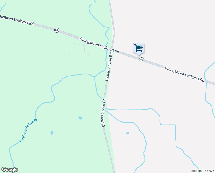 map of restaurants, bars, coffee shops, grocery stores, and more near 3562-3582 Dickersonville Road in Ransomville