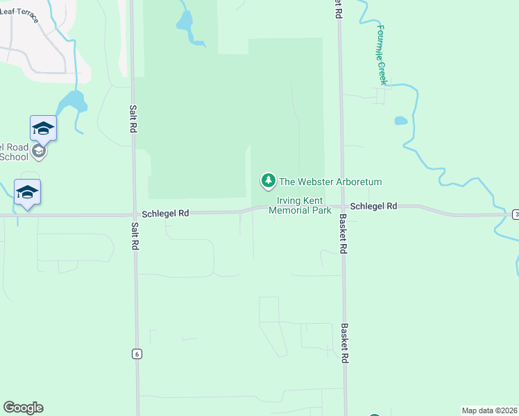 map of restaurants, bars, coffee shops, grocery stores, and more near 1693 Schlegel Road in Webster