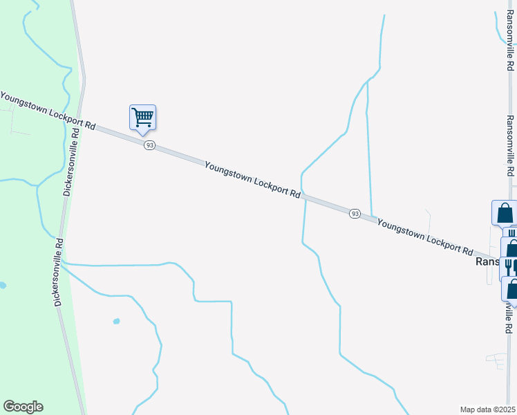 map of restaurants, bars, coffee shops, grocery stores, and more near 2346 Youngstown Lockport Road in Ransomville