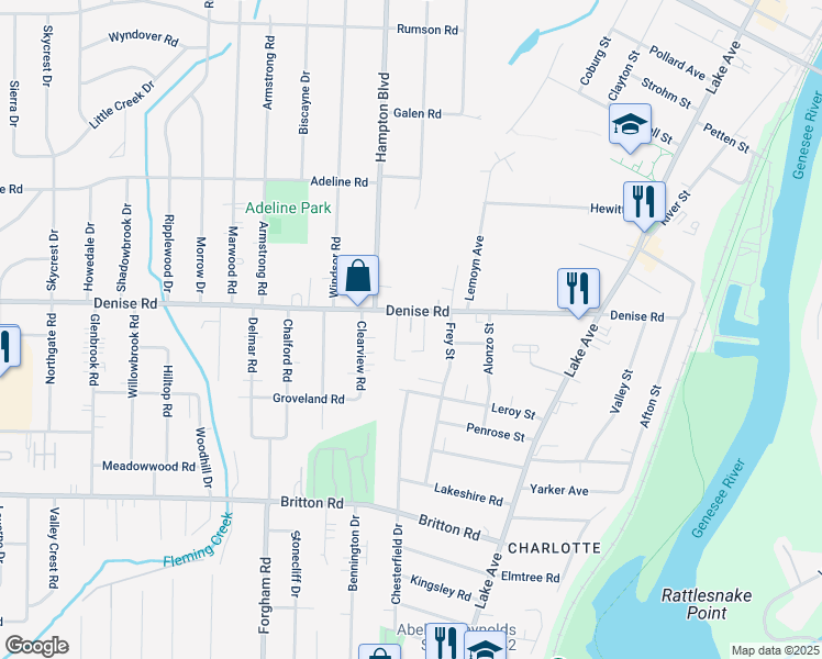 map of restaurants, bars, coffee shops, grocery stores, and more near 1000 Snug Harbor Court in Rochester