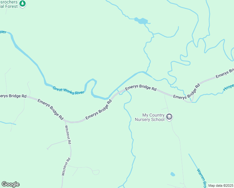 map of restaurants, bars, coffee shops, grocery stores, and more near 170 Emerys Bridge Road in South Berwick