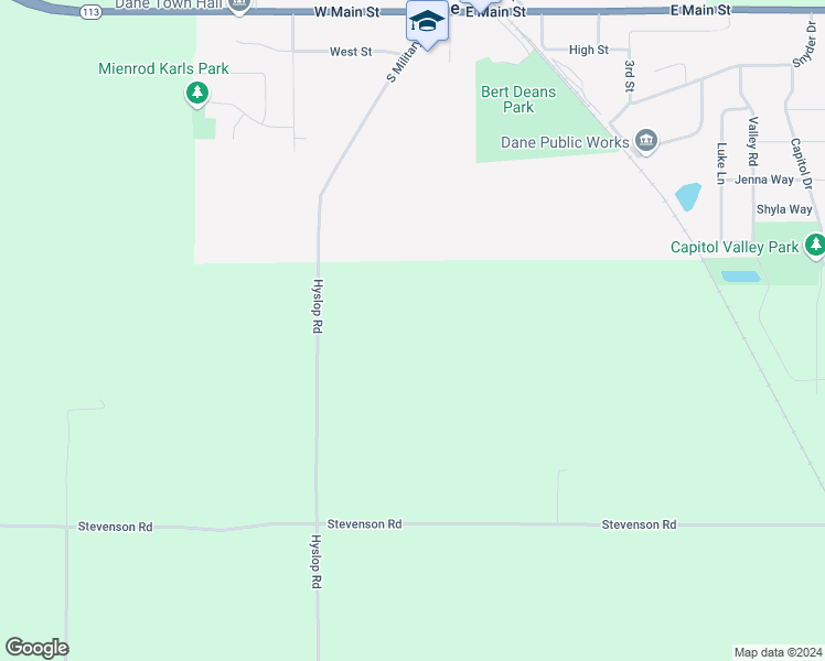 map of restaurants, bars, coffee shops, grocery stores, and more near in Dane