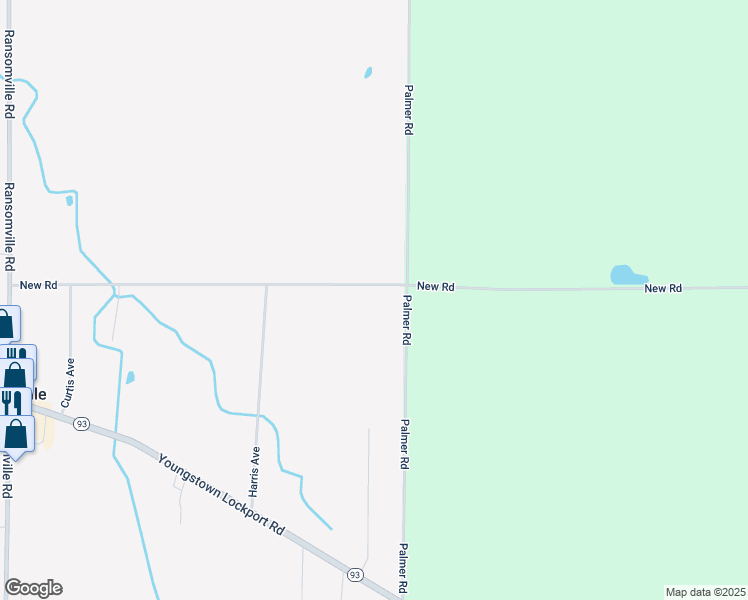 map of restaurants, bars, coffee shops, grocery stores, and more near 2786 New Road in Ransomville