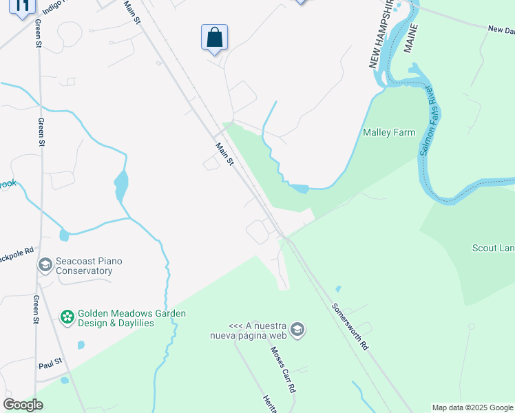 map of restaurants, bars, coffee shops, grocery stores, and more near 423 Main Street in Somersworth