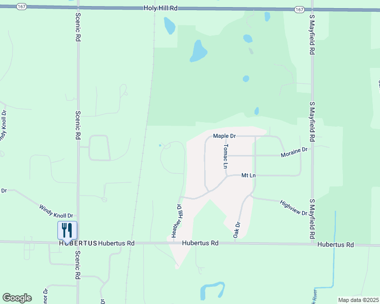 map of restaurants, bars, coffee shops, grocery stores, and more near 1444 Heather Hill Drive in Richfield