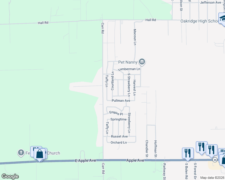 map of restaurants, bars, coffee shops, grocery stores, and more near 630 Courtland Lane in Muskegon