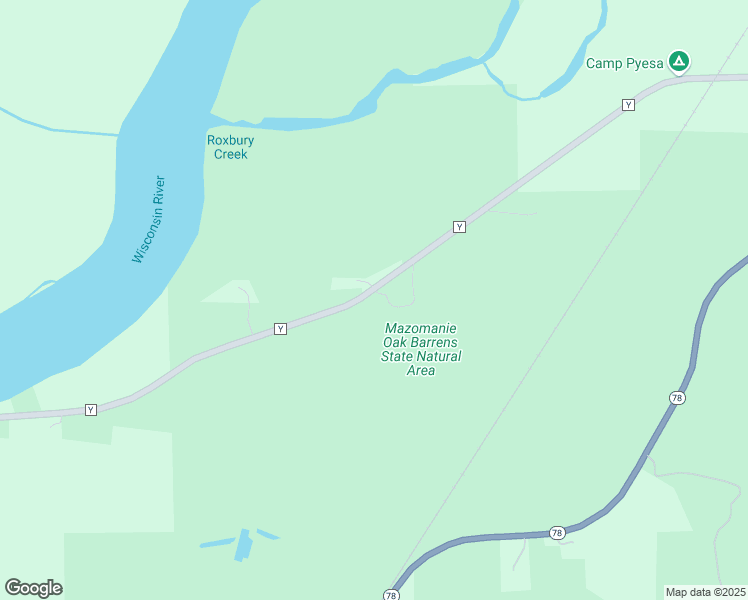 map of restaurants, bars, coffee shops, grocery stores, and more near 9779 County Highway Y in Mazomanie