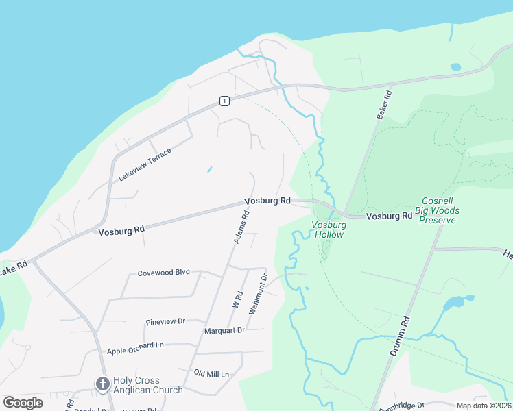 map of restaurants, bars, coffee shops, grocery stores, and more near 537 Vosburg Road in Webster
