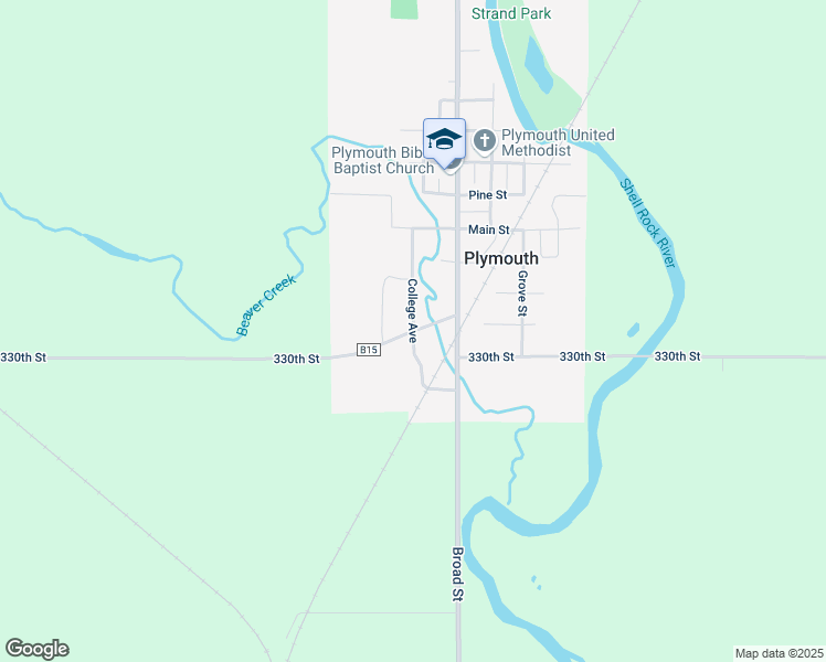 map of restaurants, bars, coffee shops, grocery stores, and more near 401 College Avenue in Plymouth