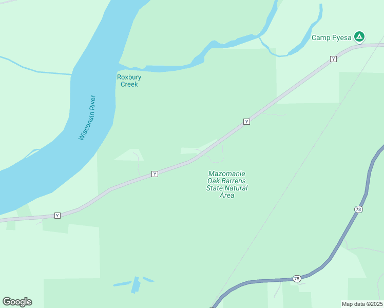 map of restaurants, bars, coffee shops, grocery stores, and more near 9779 County Highway Y in Mazomanie