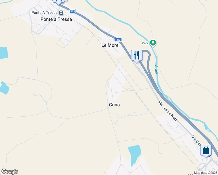 map of restaurants, bars, coffee shops, grocery stores, and more near 31 Vicolo B. Sorore in Cuna