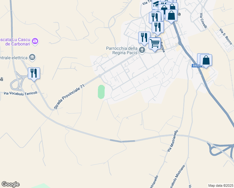 map of restaurants, bars, coffee shops, grocery stores, and more near 1 Via U. La Malfa in Matelica