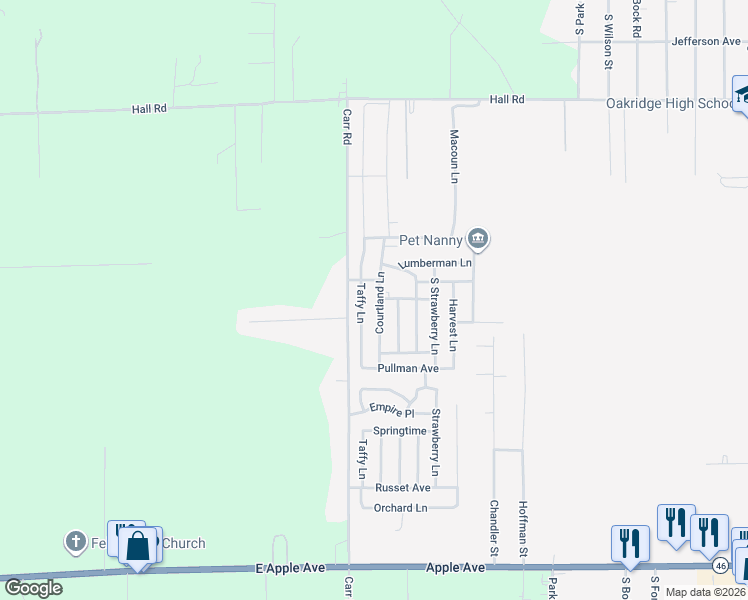 map of restaurants, bars, coffee shops, grocery stores, and more near 549 Courtland Lane in Muskegon