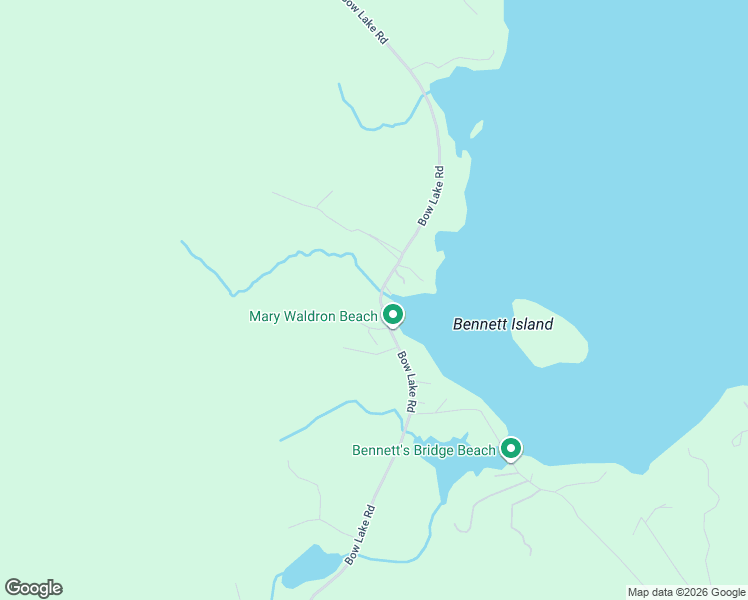 map of restaurants, bars, coffee shops, grocery stores, and more near 429 Bow Lake Road in Northwood