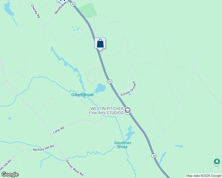 map of restaurants, bars, coffee shops, grocery stores, and more near 2457 Vermont 30 in Pawlet