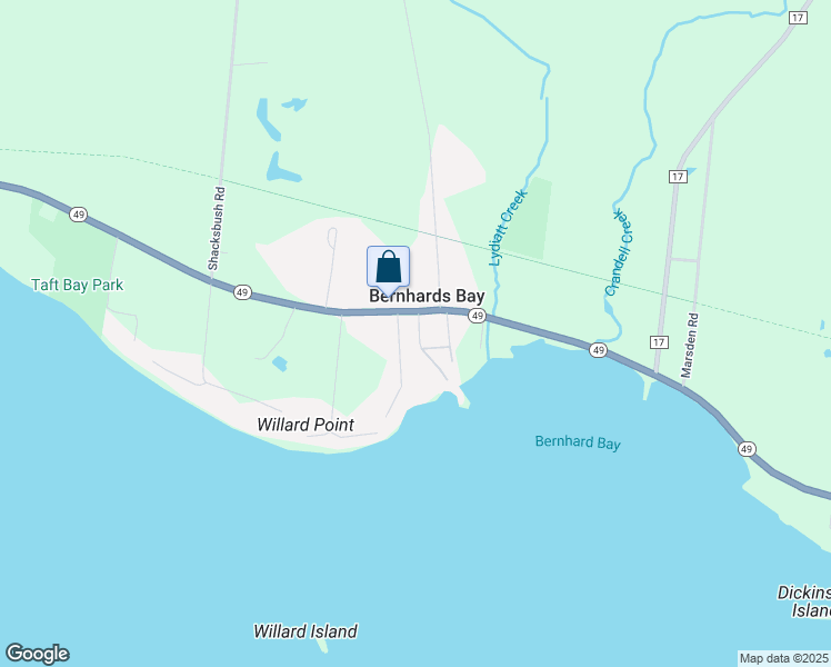 map of restaurants, bars, coffee shops, grocery stores, and more near 8 Willard Drive in Bernhards Bay
