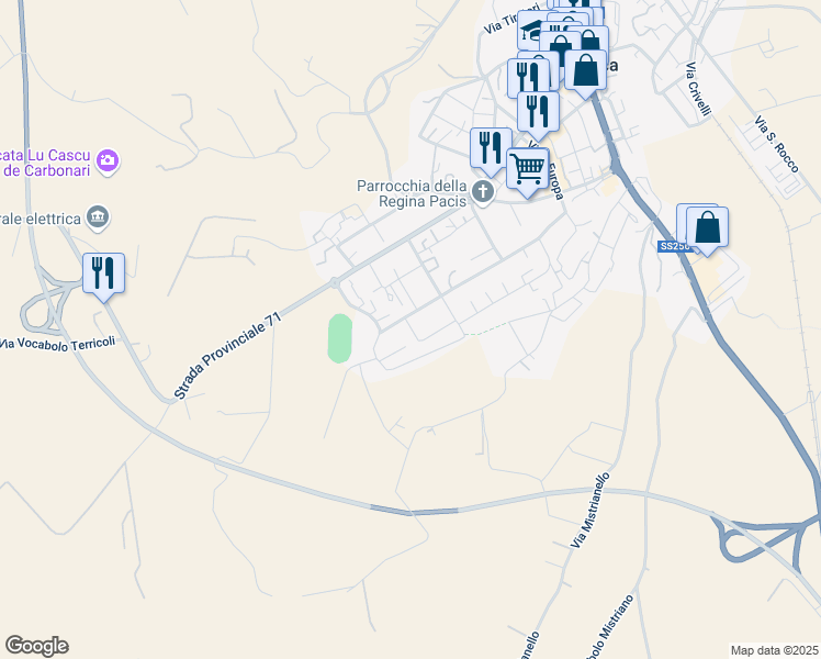 map of restaurants, bars, coffee shops, grocery stores, and more near 1 Via Ugo La Malfa in Matelica