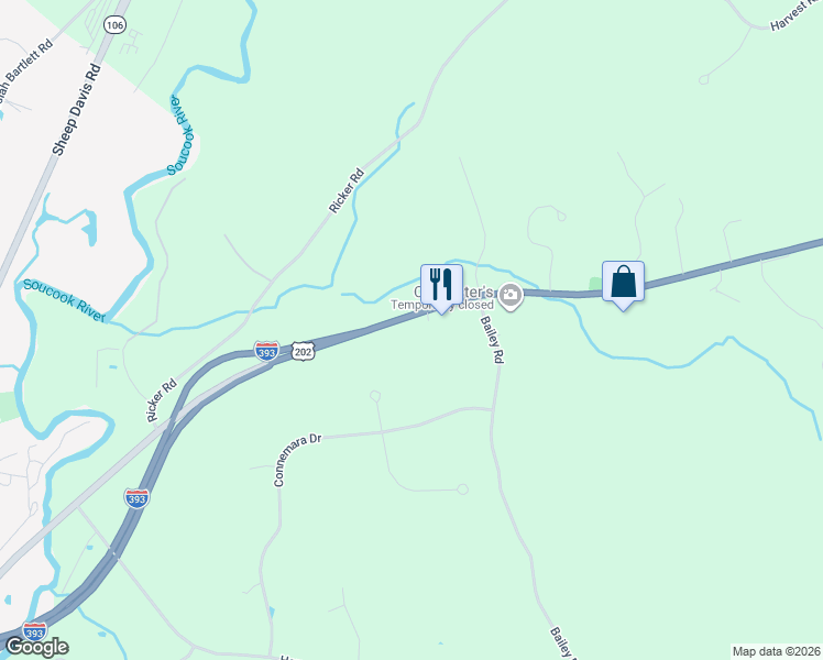 map of restaurants, bars, coffee shops, grocery stores, and more near 387 Dover Road in Chichester