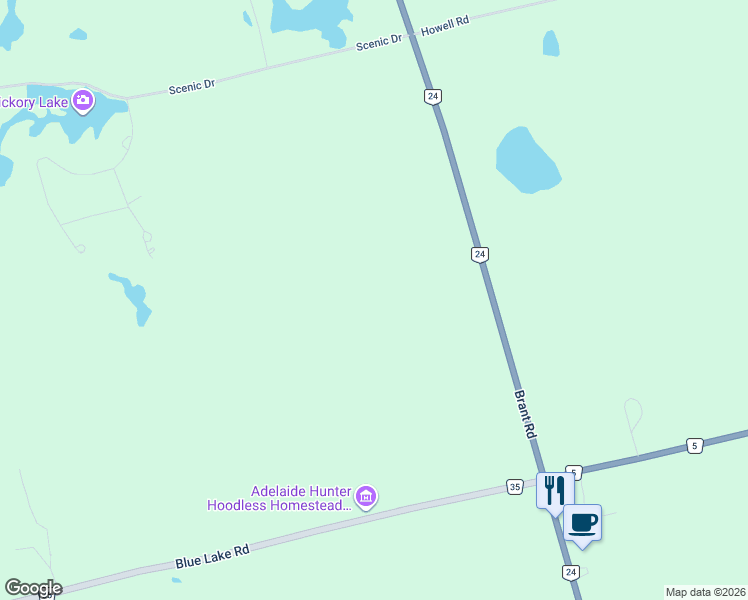 map of restaurants, bars, coffee shops, grocery stores, and more near in Brant