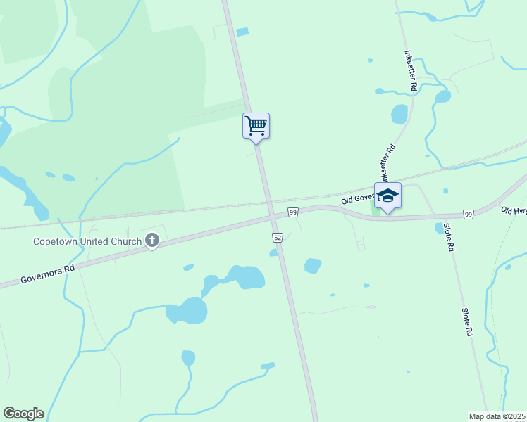 map of restaurants, bars, coffee shops, grocery stores, and more near 2087 Governors Road in Hamilton