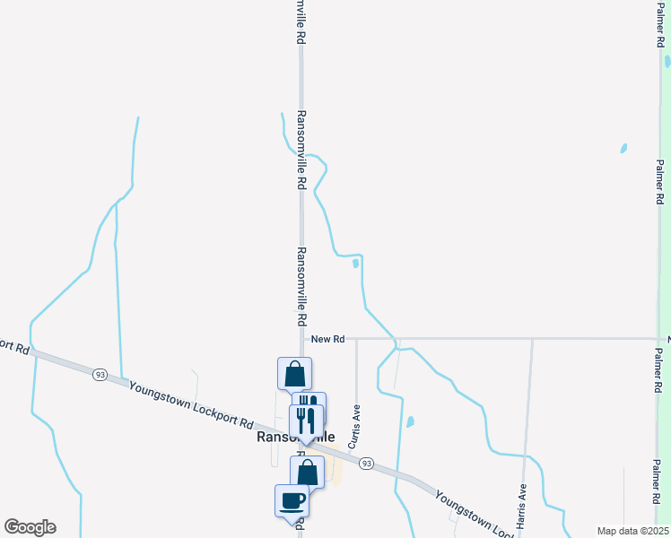map of restaurants, bars, coffee shops, grocery stores, and more near 3509 Ransomville Road in Ransomville
