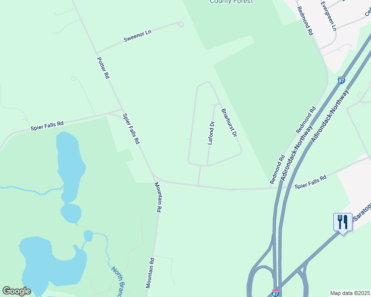 map of restaurants, bars, coffee shops, grocery stores, and more near 10 Briarhurst Drive in Gansevoort