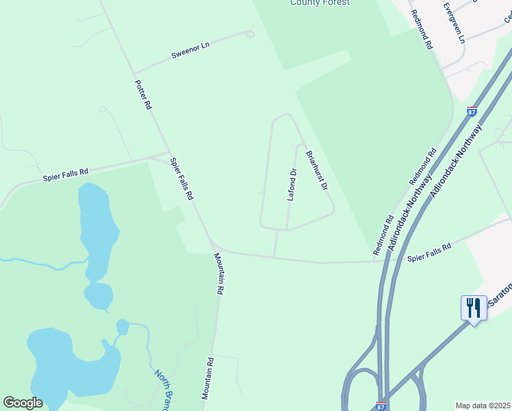 map of restaurants, bars, coffee shops, grocery stores, and more near 10 Briarhurst Drive in Gansevoort