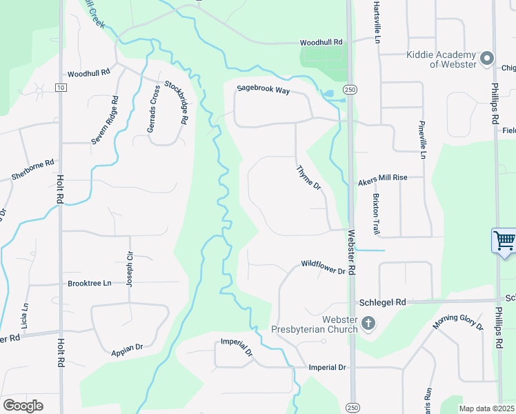map of restaurants, bars, coffee shops, grocery stores, and more near 1466 Providence Drive in Webster