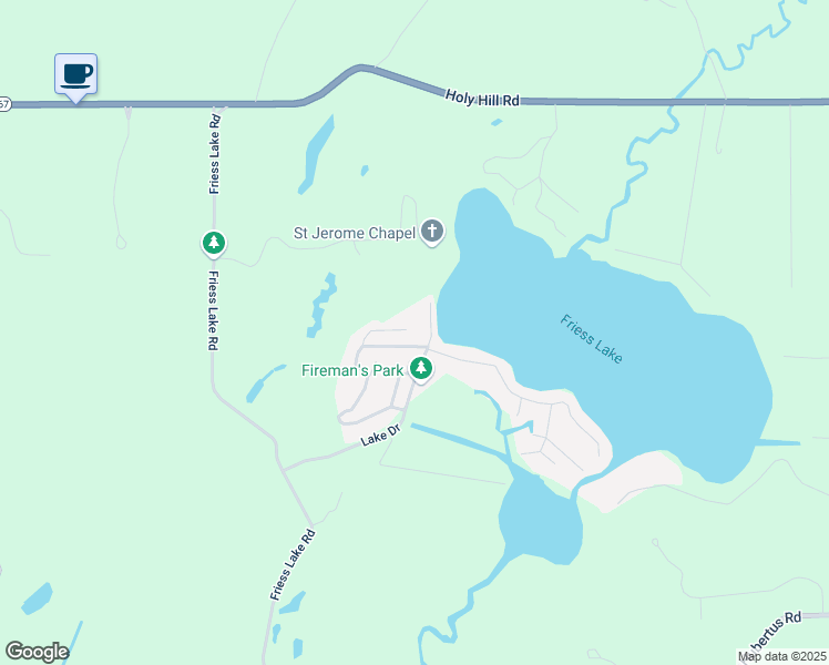 map of restaurants, bars, coffee shops, grocery stores, and more near 5070 Lakeview Avenue in Hubertus