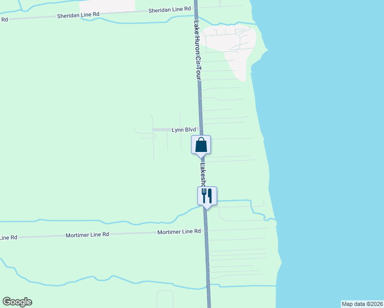 map of restaurants, bars, coffee shops, grocery stores, and more near 6320 Lakeshore Road in Lexington