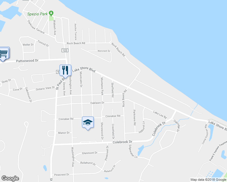 map of restaurants, bars, coffee shops, grocery stores, and more near 710 Eaton Road in Rochester