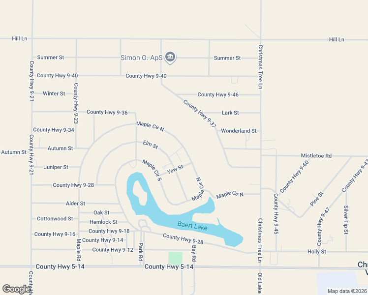 map of restaurants, bars, coffee shops, grocery stores, and more near Maple Circle North in Christmas Valley