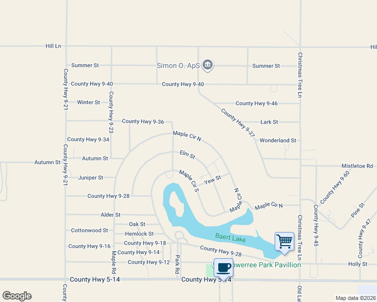 map of restaurants, bars, coffee shops, grocery stores, and more near Maple Circle North in Christmas Valley