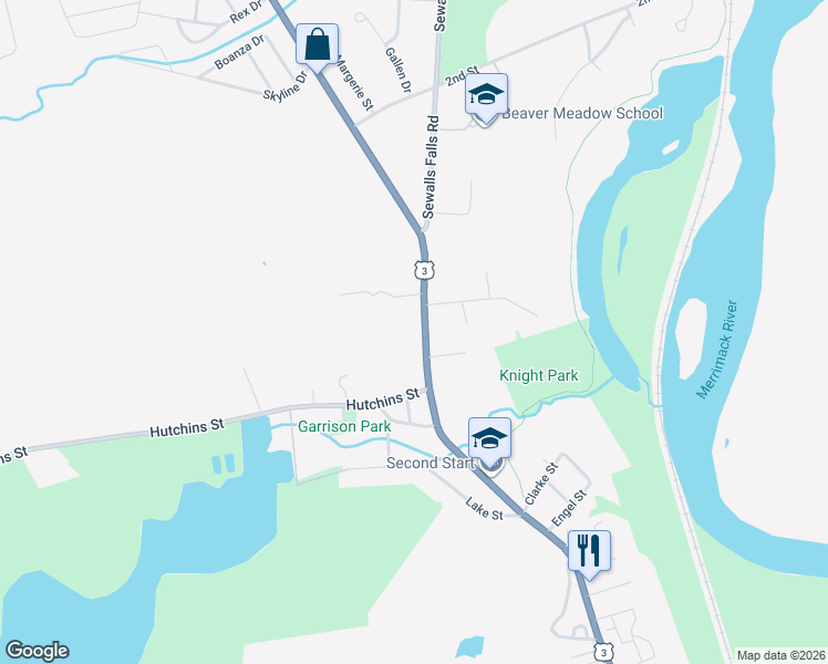 map of restaurants, bars, coffee shops, grocery stores, and more near 531 North State Street in Concord