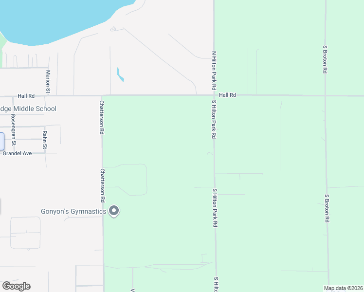map of restaurants, bars, coffee shops, grocery stores, and more near 407 South Hilton Park Road in Muskegon