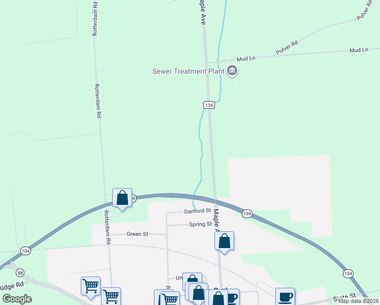 map of restaurants, bars, coffee shops, grocery stores, and more near 6837 Maple Avenue in Sodus