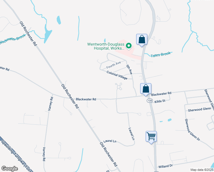 map of restaurants, bars, coffee shops, grocery stores, and more near 175 Blackwater Road in Somersworth
