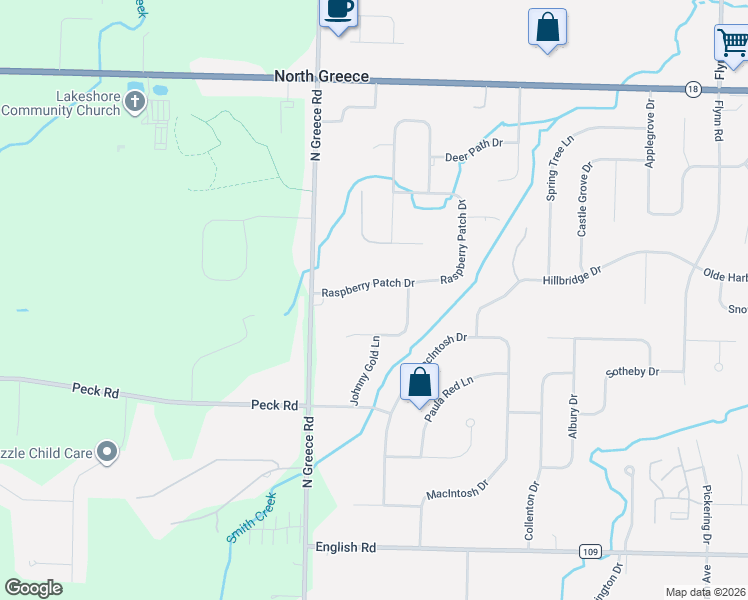 map of restaurants, bars, coffee shops, grocery stores, and more near 196 Jersey Black Circle in Rochester