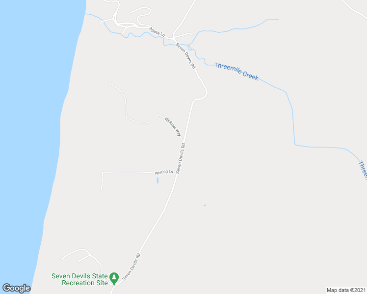 map of restaurants, bars, coffee shops, grocery stores, and more near 88547 Wickizer Lane in Bandon