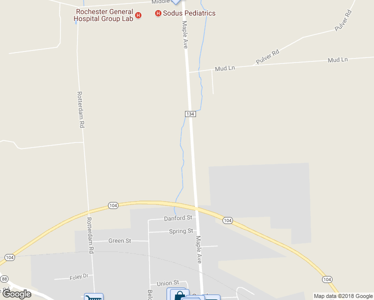 map of restaurants, bars, coffee shops, grocery stores, and more near 6837 Maple Avenue in Sodus