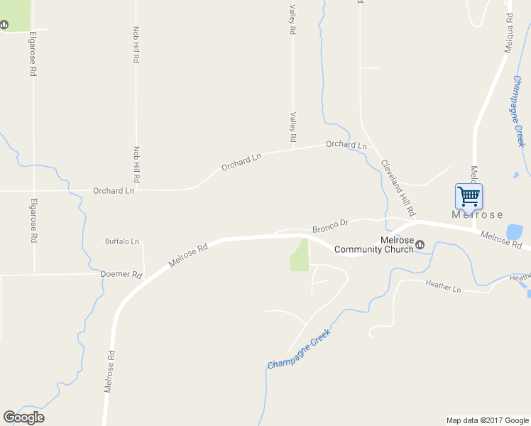 map of restaurants, bars, coffee shops, grocery stores, and more near 4447 Melrose Road in Roseburg