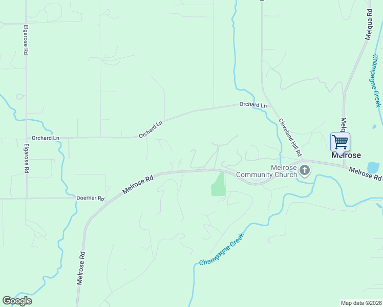 map of restaurants, bars, coffee shops, grocery stores, and more near 4447 Melrose Road in Roseburg