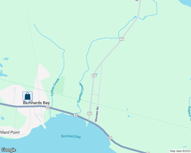 map of restaurants, bars, coffee shops, grocery stores, and more near 48 County Route 17 in Bernhards Bay