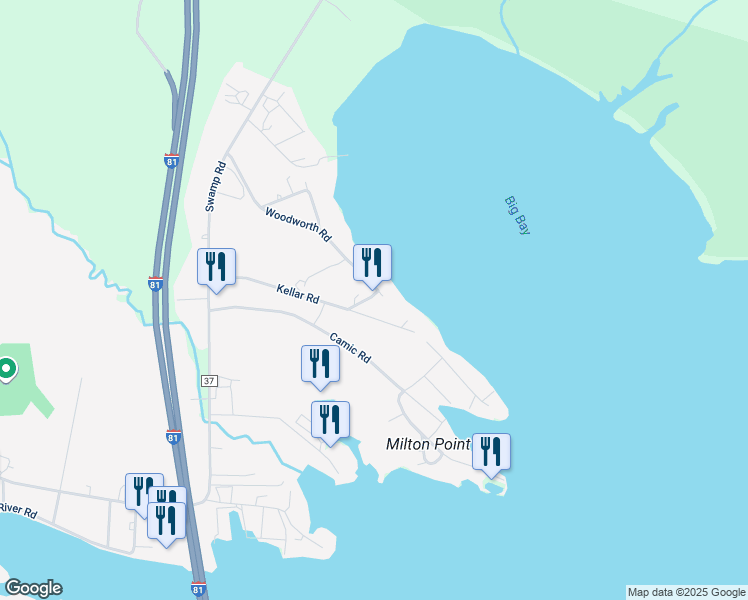 map of restaurants, bars, coffee shops, grocery stores, and more near 3 Woodworth Road in Central Square
