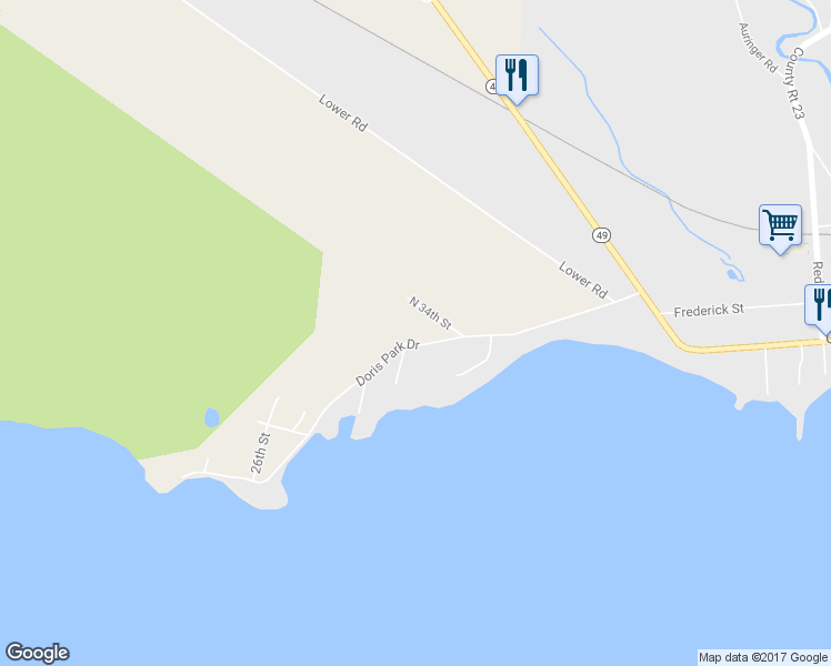 map of restaurants, bars, coffee shops, grocery stores, and more near 32 34th Street in Constantia