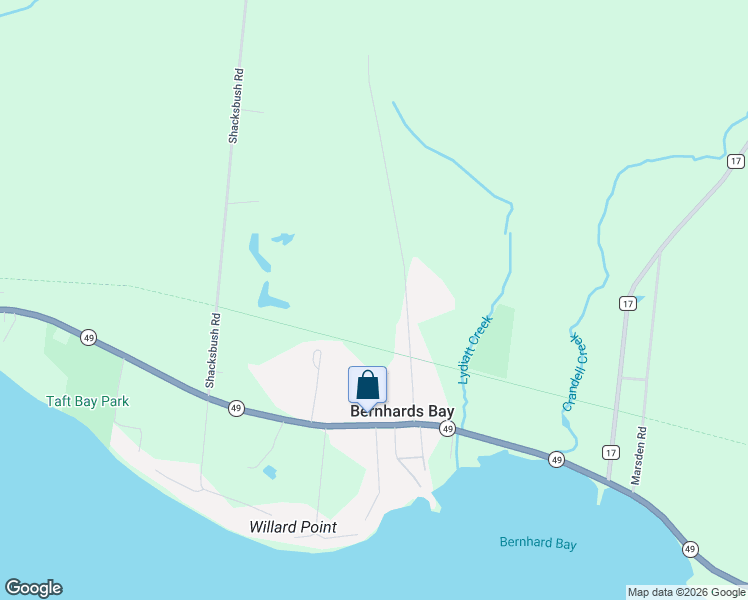 map of restaurants, bars, coffee shops, grocery stores, and more near 59 Railroad St in Bernhards Bay