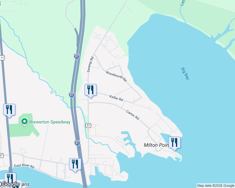 map of restaurants, bars, coffee shops, grocery stores, and more near 39 Kellar Road in Central Square