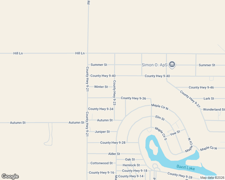 map of restaurants, bars, coffee shops, grocery stores, and more near 57843 County Highway 9-36 in Christmas Valley
