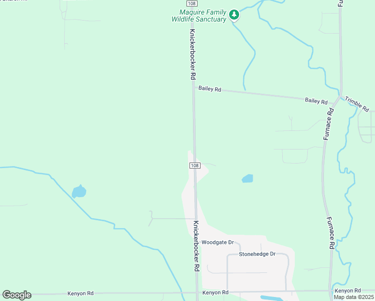 map of restaurants, bars, coffee shops, grocery stores, and more near 6911 Knickerbocker Road in Ontario