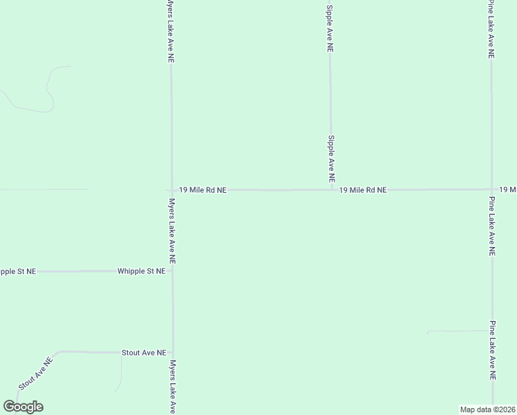 map of restaurants, bars, coffee shops, grocery stores, and more near 7400 19 Mile Road Northeast in Sand Lake